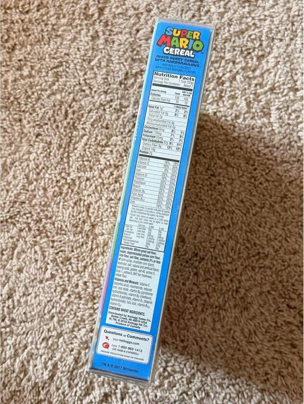 Super Mario Cereal (Blue Box)